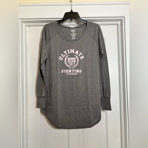 UFC Gray Long Sleeve Relaxed Hoodie